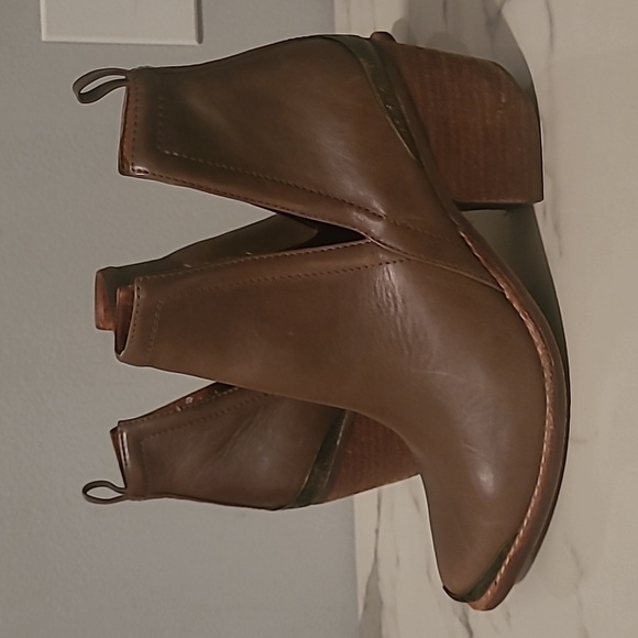 Jeffrey Campbell Cromwell Leather Ankle Boots Booties Sz 7.5 Brown Western Rodeo - Picture 5 of 16